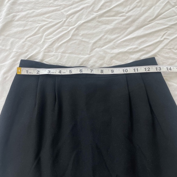 Vintage Kasper Skirt Suit Set Yellow Windowpane Blazer & Black Pencil Skirt | 6 - Picture 2 of 16